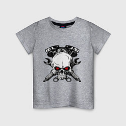Детская футболка Moto skull