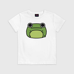 Футболка хлопковая детская Frog Lucky, цвет: белый