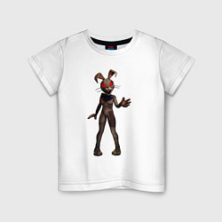 Футболка хлопковая детская The rabbit lady FNAF 5, цвет: белый