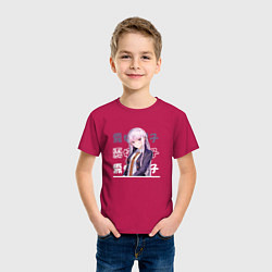 Футболка хлопковая детская Данганронпа Danganronpa, Кёко Киригири Kyouko Kiri, цвет: маджента — фото 2