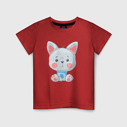 Детская футболка Милый волк