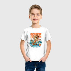 Футболка хлопковая детская Great Ramen Dragon, цвет: белый — фото 2