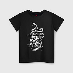 Детская футболка Череп, скорпион и змея