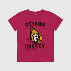 Футболка хлопковая детская OTTAWA SENATORS ОТТАВА СЕНАТОРЗ, цвет: маджента