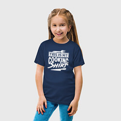Футболка хлопковая детская Это моя кулинарная футболка, цвет: тёмно-синий — фото 2