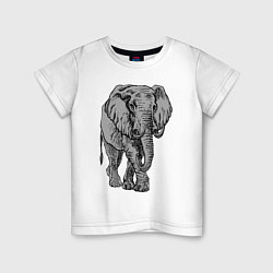 Детская футболка Огромный могучий слон
