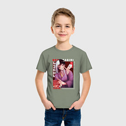 Футболка хлопковая детская Доктор Стоун Dr Stone, Гэн Асагири, цвет: авокадо — фото 2