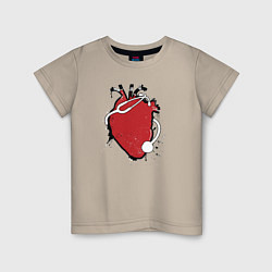 Детская футболка Фонендоскоп обвивает сердце