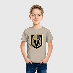 Футболка хлопковая детская Vegas Golden Knights , Вегас Голден Найтс, цвет: миндальный — фото 2