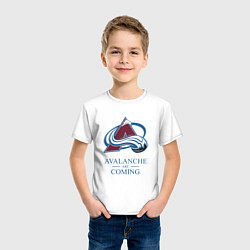 Футболка хлопковая детская Colorado Avalanche are coming , Колорадо Эвеланш, цвет: белый — фото 2