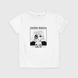 Футболка хлопковая детская Токийский гуль Tokyo Ghoul, Джузо Сузуя Juuzou Suz, цвет: белый
