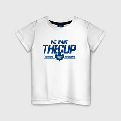 Футболка хлопковая детская Toronto Maple Leafs We want the cup Торонто Мейпл, цвет: белый