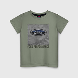 Футболка хлопковая детская Ford Performance, цвет: авокадо