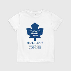 Футболка хлопковая детская Toronto Maple Leafs are coming Торонто Мейпл Лифс, цвет: белый