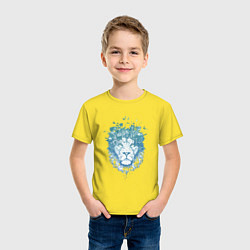 Футболка хлопковая детская Lion синий 1 штука в цветах, цвет: желтый — фото 2