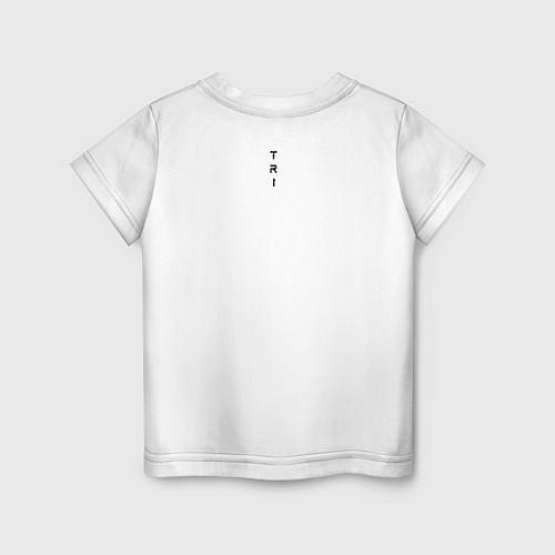 Детская футболка Триатлон - плыть, ехать, бежать / Белый – фото 2