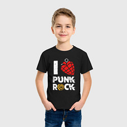 Футболка хлопковая детская I LOVE PUNK ROCK, цвет: черный — фото 2
