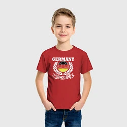 Футболка хлопковая детская Футбол Германия, цвет: красный — фото 2