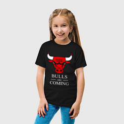 Футболка хлопковая детская Chicago Bulls are coming Чикаго Буллз, цвет: черный — фото 2