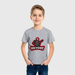 Футболка хлопковая детская Set Game Victory, цвет: меланж — фото 2