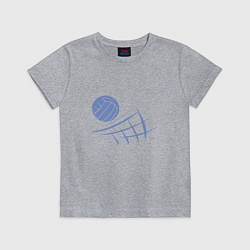 Футболка хлопковая детская Volleyball Block, цвет: меланж