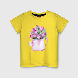 Детская футболка Букет тюльпанов в вазе