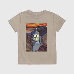 Футболка хлопковая детская БЕНДЕР КРИК BENDER, цвет: миндальный