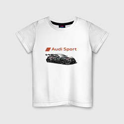 Футболка хлопковая детская Audi sport Power, цвет: белый