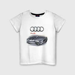 Футболка хлопковая детская Audi Concept, цвет: белый