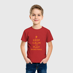 Футболка хлопковая детская Keep Calm - Basketball, цвет: красный — фото 2