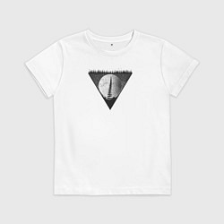 Футболка хлопковая детская Папоротник и Космос, цвет: белый