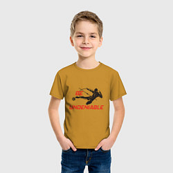 Футболка хлопковая детская Be Undeniable, цвет: горчичный — фото 2