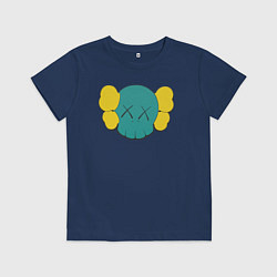 Футболка хлопковая детская Kaws - американский дизайнер, цвет: тёмно-синий