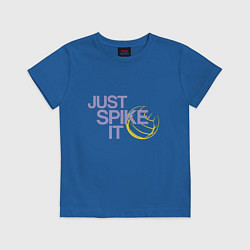 Футболка хлопковая детская Just Spike It, цвет: синий