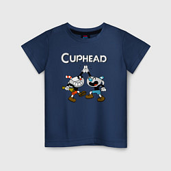 Детская футболка Cuphead веселые чашечки
