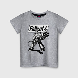 Футболка хлопковая детская Fallout 4 Hero!, цвет: меланж