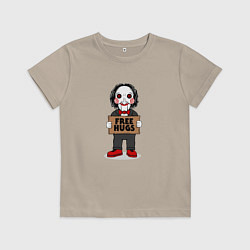Футболка хлопковая детская Free Billy Hugs, цвет: миндальный