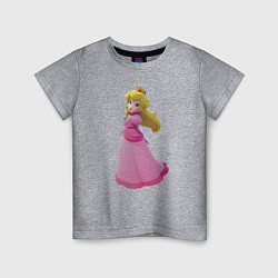 Футболка хлопковая детская Принцесса Персик Super Mario, цвет: меланж
