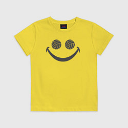 Футболка хлопковая детская Smile Volleyball, цвет: желтый