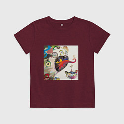 Футболка хлопковая детская Little white ТМ, цвет: меланж-бордовый