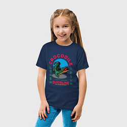 Футболка хлопковая детская Crocodile Крокодил, цвет: тёмно-синий — фото 2