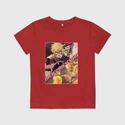 Футболка хлопковая детская Дио Брандо из ДжоДжо, цвет: красный