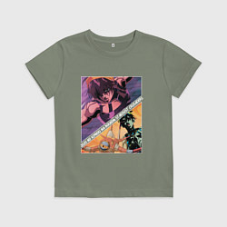 Футболка хлопковая детская Наранча Гирга из ДжоДжо, цвет: авокадо