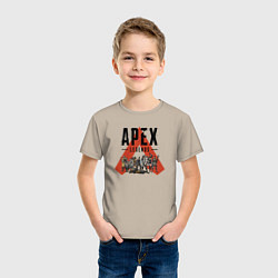 Футболка хлопковая детская Apex Legends - All Star, цвет: миндальный — фото 2