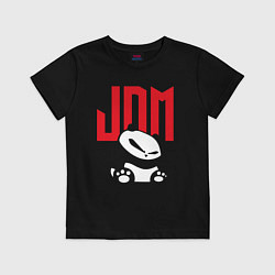 Футболка хлопковая детская JDM Panda Japan Симпатяга, цвет: черный