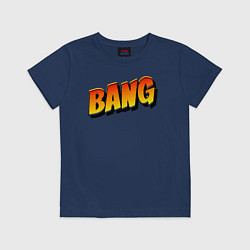 Футболка хлопковая детская Bang взрыв, цвет: тёмно-синий