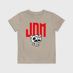 Футболка хлопковая детская JDM Kitten-Zombie Japan, цвет: миндальный