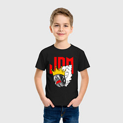 Футболка хлопковая детская JDM Wheel King, цвет: черный — фото 2
