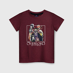 Футболка хлопковая детская Оверлорд Overlord, цвет: меланж-бордовый