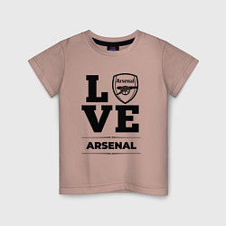 Футболка хлопковая детская Arsenal Love Классика, цвет: пыльно-розовый